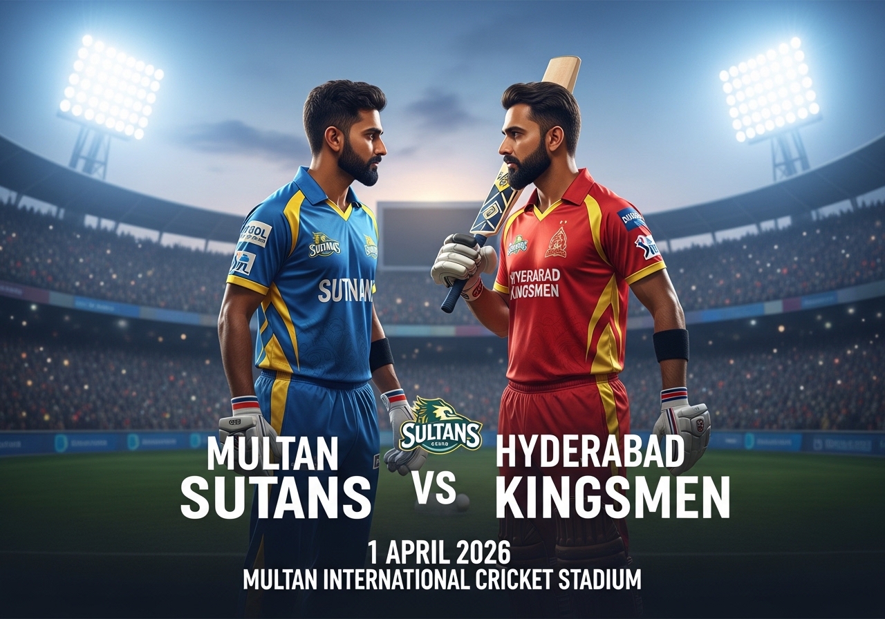 Multan vs Hyderabad PSL 11 match poster
